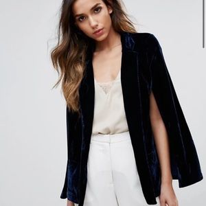 Velvet Cape Sleeve Jacket